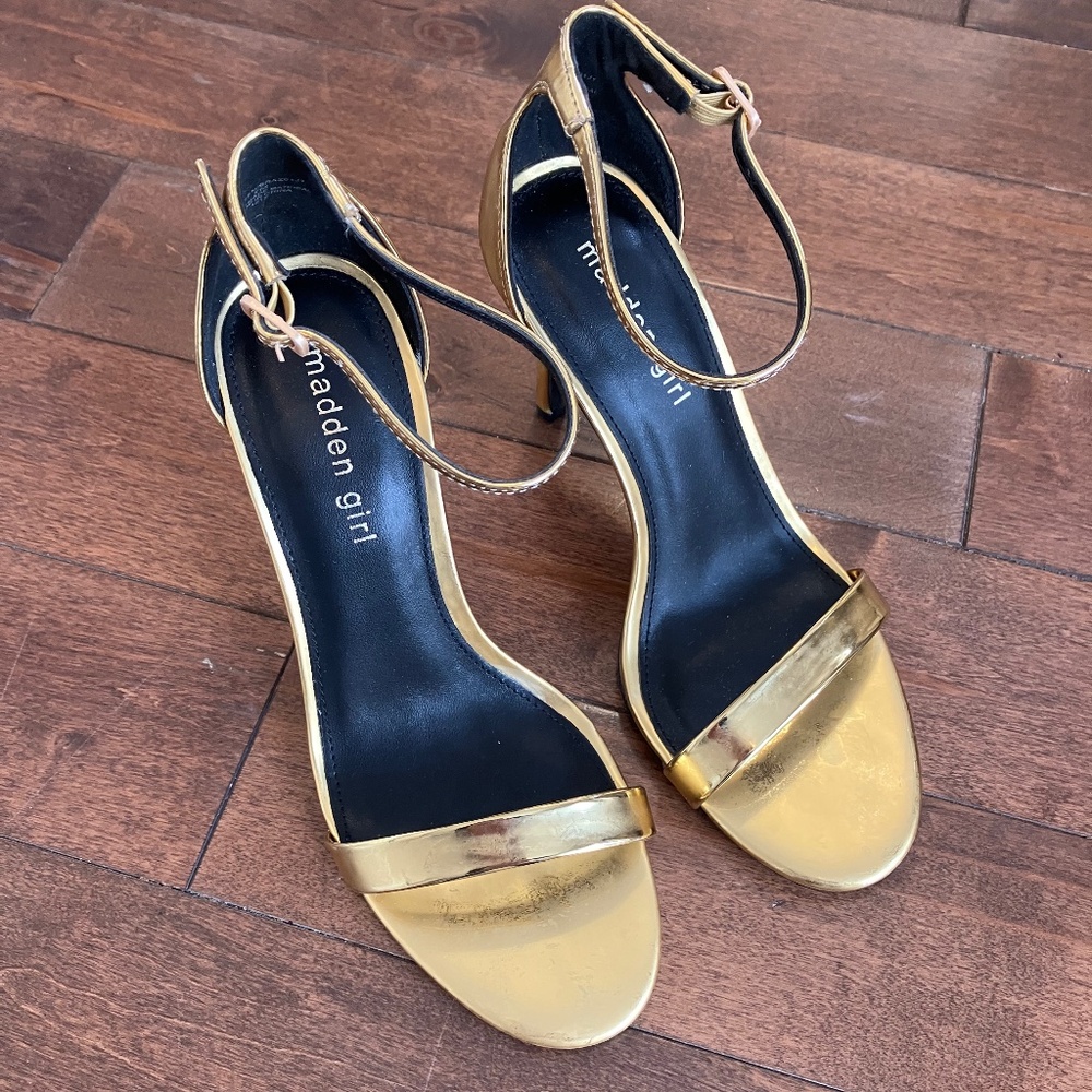 Madden Girl Gold Heels- Brazen